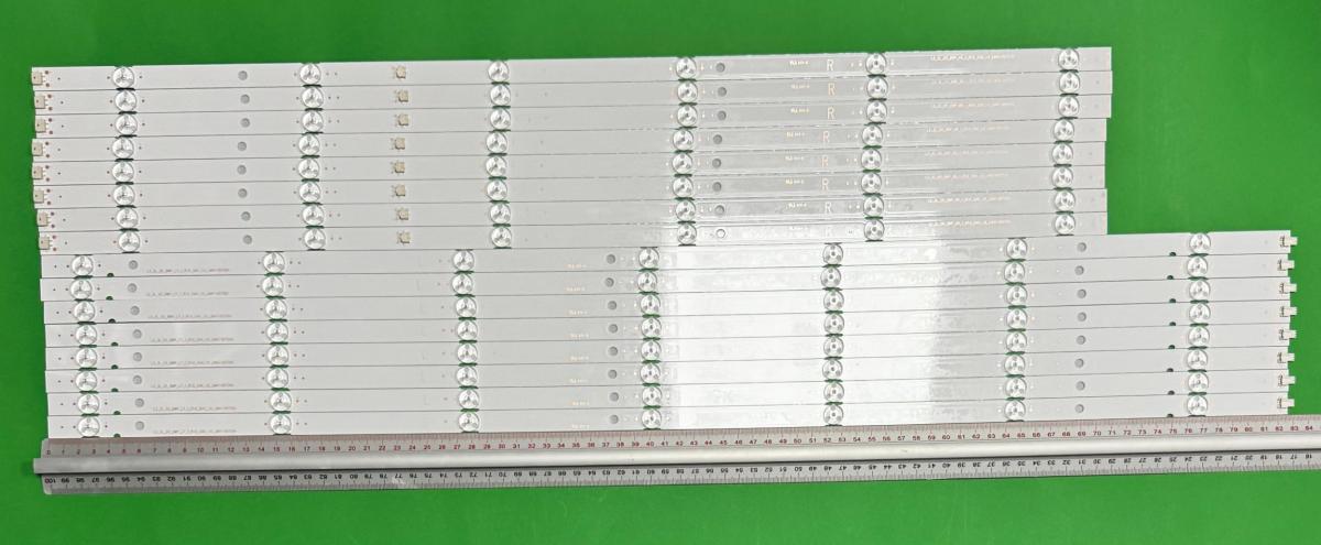 Zestaw listew LED do naprawy podświetlenia telewizora  SONY 75" zestaw 16szt , 8szt X L3_3L_G5_BWP_R6_1_R1.0_SAO_1.0_LM41-00725A & 8szt X LL3_3L_G5_BWP_L7_1_R1.0_SAO_1.0_LM41-00726A , C277A-12, C276A-24 ,
