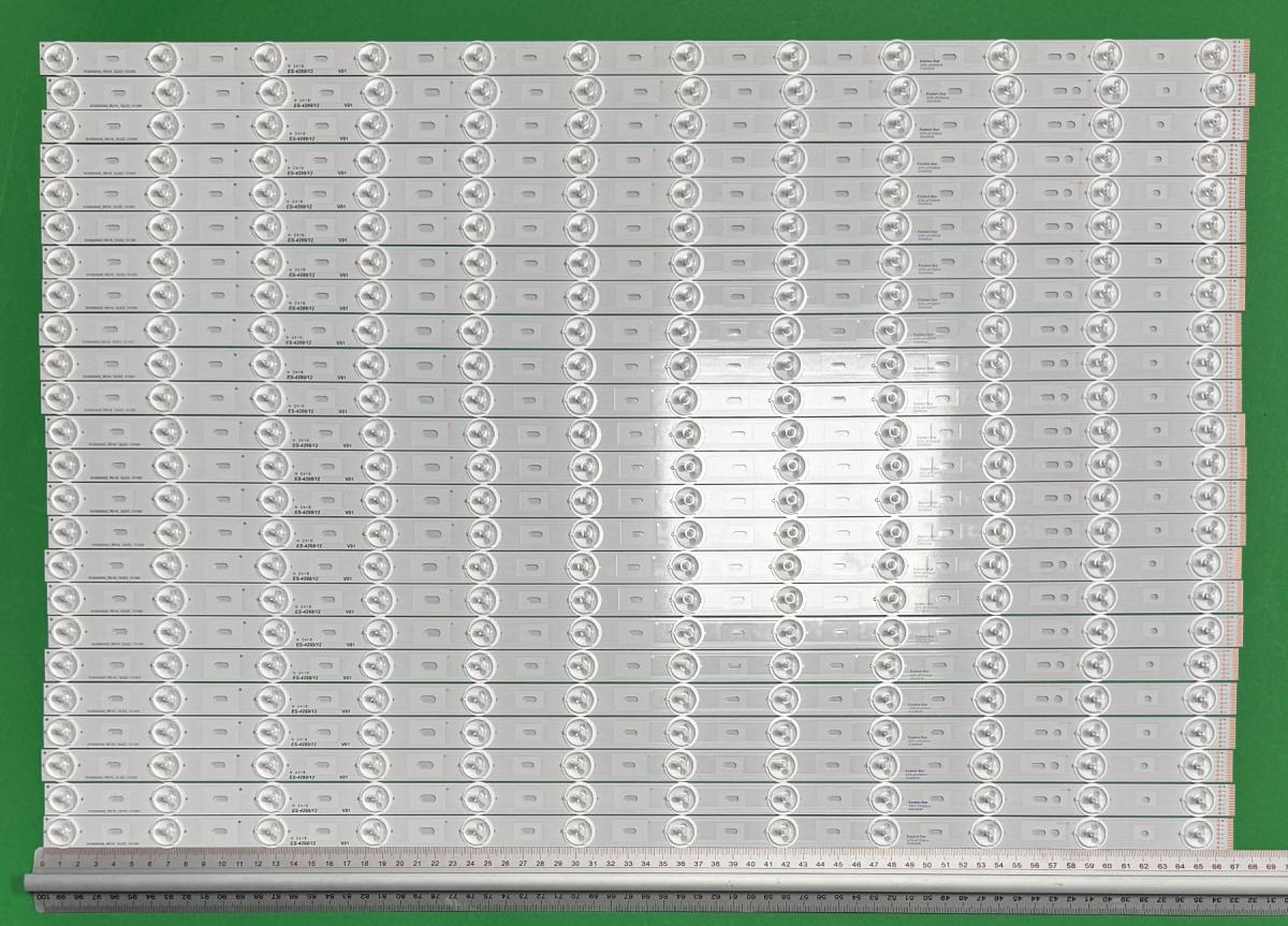 Zestaw listew LED do naprawy podświetlenia telewizora PHILIPS 65" zestaw 24szt X SVS650A02_REV9_12LED_131205 , LJ07-01190A , 12LED , 669MM , 3V ,