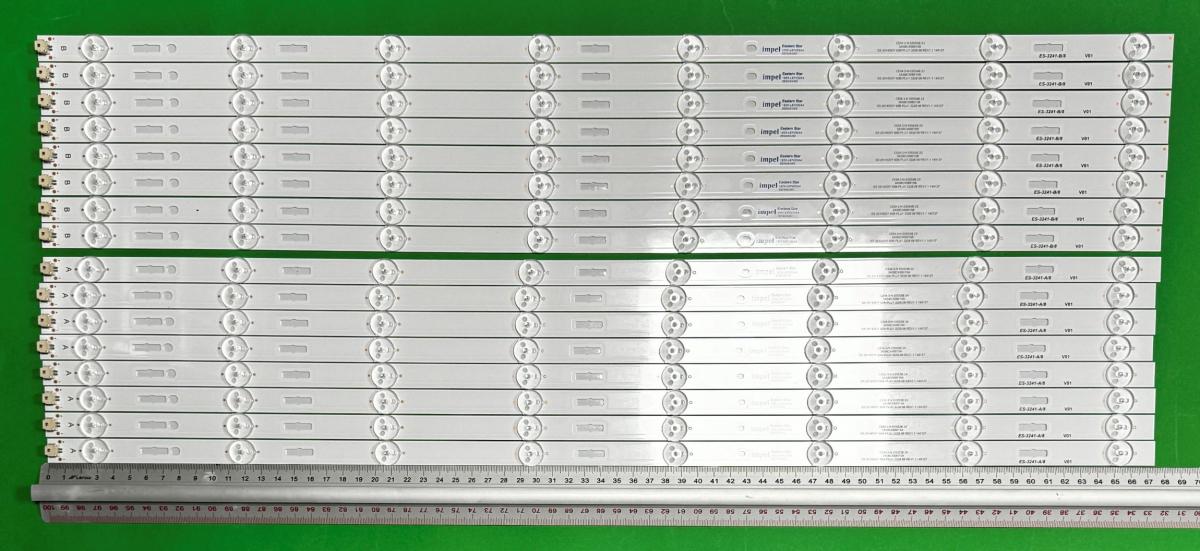 Zestaw listew LED do naprawy podświetlenia telewizora SONY 60" zestaw 16szt , 8szt X 2014 SONY 60A PLU1 3228 08REV1.1 & 8szt X 2014 SONY 60B PLU1 3228 08REV1.1 , 675MM , 3V , 8LED ,
