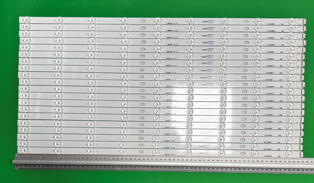 Zestaw listew LED do naprawy podświetlenia telewizora  SONY 65" zestaw 20szt x LB65082 V0_05 P65F C52R5 6508200001 E469119 , 9LED , 648MM ,