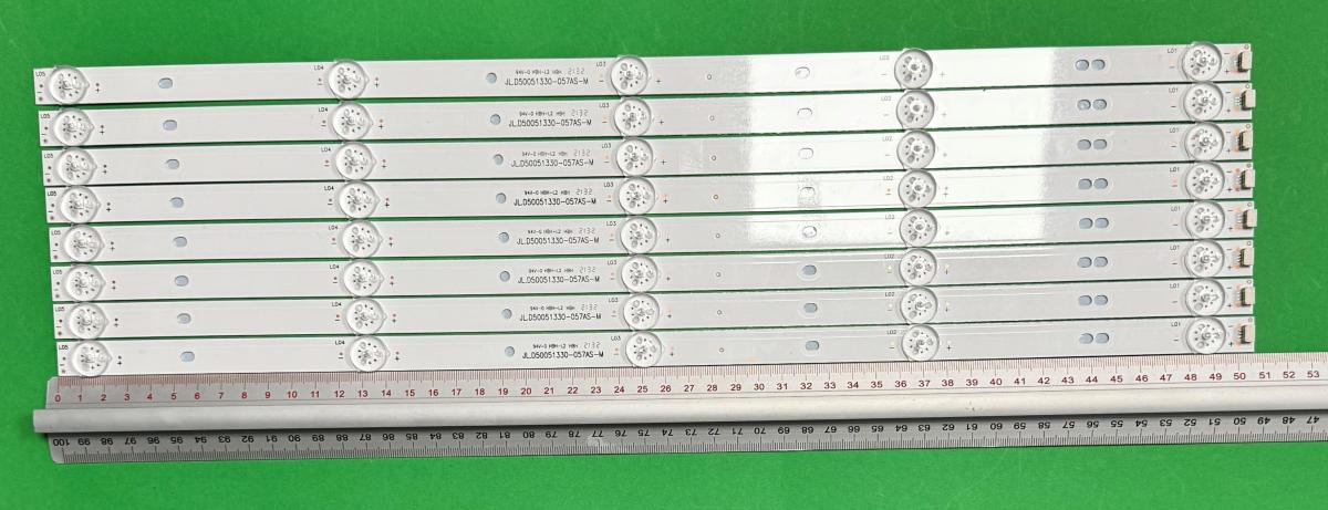 Zestaw listew LED do naprawy podświetlenia telewizora  PYLE 50" zestaw 8szt X JL.D50051330-057AS-M , 5LED , 507MM , 3V ,