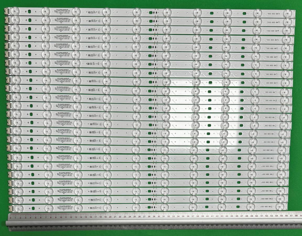 Zestaw listew LED do naprawy podświetlenia telewizora LG 55" zestaw 24szt X SSC_Y20_SlimDRT_55NANO95_REV00_200320 SSC-BOE-8K SSC_Y20_Slim DRT_55NANO95_REV00_200320 , 10LED , 569MM , AGF30079501 ,