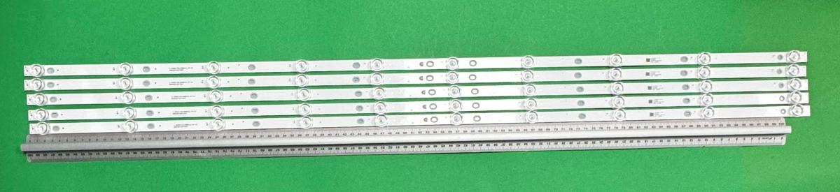 Zestaw listew LED do naprawy podświetlenia telewizora  SKYTECH 55" zestaw 5szt x JL.D550A1330-006BS-M_V01 5.0 3080555F30DTZ001 JL.D55052330-006CS-M-V01  5.0 , 10LED , 1040MM , 3V ,