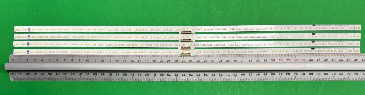 Zestaw listew LED do naprawy podświetlenia telewizora  SAMSUNG 85" zestaw 4szt x BN96-50494A V0T6-850SM0-R0 19.11.06 , 50LED , 466MM , 3V , podwójna barwa światła : niebieska i biała ,
