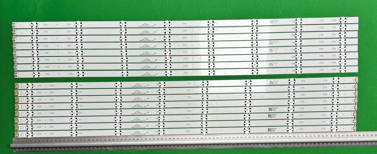 Zestaw listew LED do naprawy podświetlenia telewizora  VIZIO 80" zestaw 16szt , 8szt X SVG800A06_Rev02_8LED_Wicop_L_160728 & 8szt X SVG800A06_Rev02_8LED_Wicop_R_160728 , 8LED , 843MM , 3V ,
