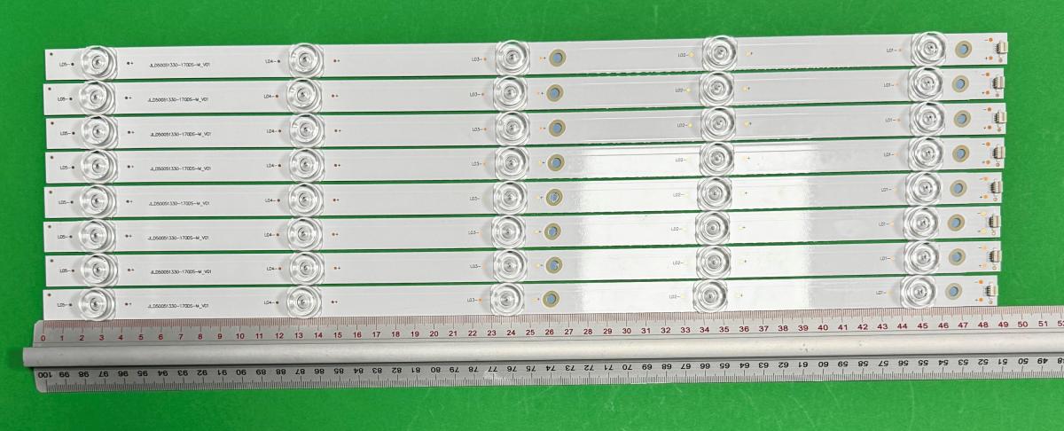 Zestaw listew LED do naprawy podświetlenia telewizora  MANTA 50" zestaw 8 szt X JL.D50051330-170DS-M_V01 , 5LED , 488MM , 3V ,