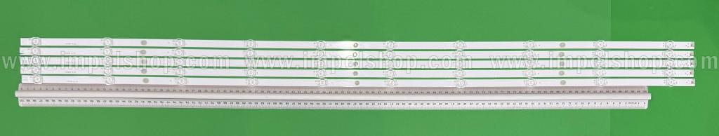 Zestaw listew LED do naprawy podświetlenia telewizora  PHILIPS 55" zestaw 5szt x LB5514Z V0_00 , 705TLB55B336BM05L 705TLB55B33KBM01Z , 10LED , 3V ,