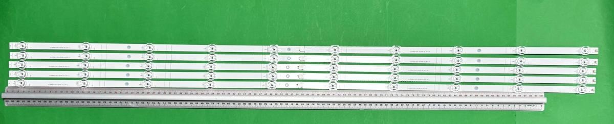 Zestaw listew LED do naprawy podświetlenia telewizora  HISENSE 58" zestaw 5szt x JL.D580A1330-003AS-M_V01  JL.D580A1330-365AS-M_V02  CRH-BK58S13030T051087D-REV1.2 , 10LED , 1100MM , 3V ,