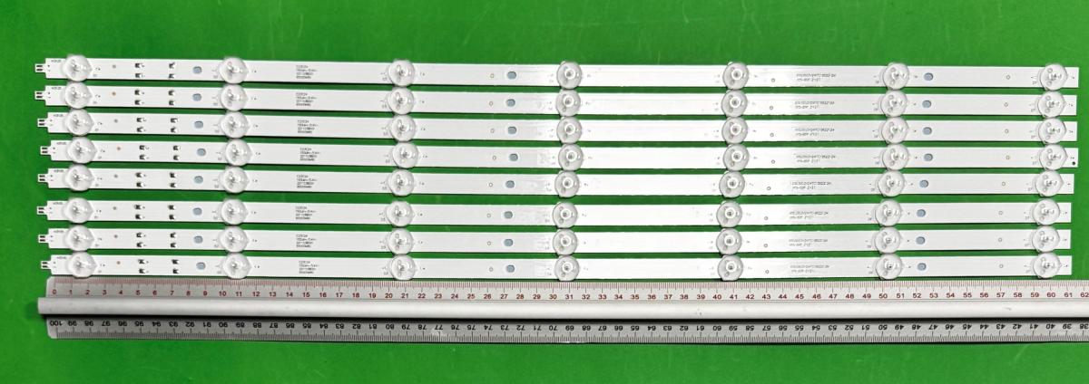 Zestaw listew LED do naprawy podświetlenia telewizora  SHARP 65" zestaw 8szt X LED65D07-ZC62AG-02D 7S1P 30365007043D , 7LED , 622MM , 3V ,