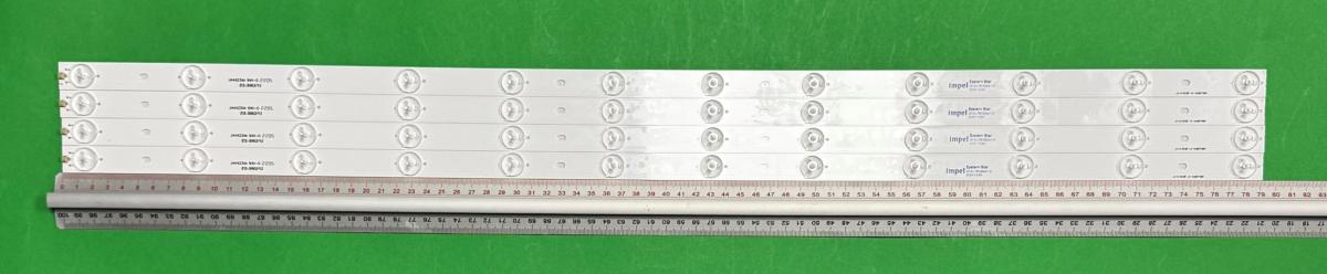 Zestaw listew LED do naprawy podświetlenia telewizora  KONKA 43" zestaw 4szt x HYSL-D E479275 MS-L0974 V1 2015-11-17 , 12LED , 792MM ,