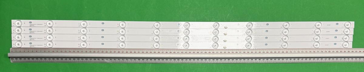 Zestaw listew LED do naprawy podświetlenia telewizora  NEVIR 43" zestaw 4szt X JS-LB-D-JP4320-111DBAD E43DF2000 , 11LED , 857MM ,