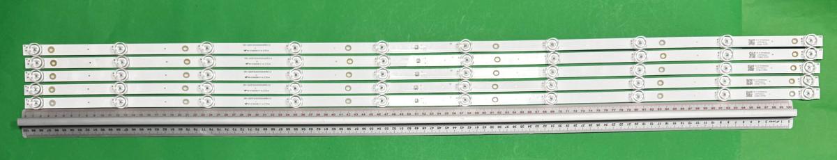 Zestaw listew LED do naprawy podświetlenia telewizora  HISENSE 55" zestaw 5szt x KJ55D10-ZC66AG-03 2019-08-17 10S1P CRH-CQ55F2030301005A81REV1.0 , 10LED , 1050MM , 3V ,