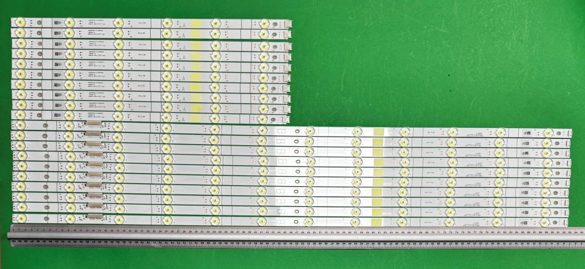 Zestaw listew LED do naprawy podświetlenia telewizora  HISENSE 65" zestaw 20szt , 10szt X LB65085 V0 & 10szt X LB65085 V1, SH65D18L-ZC42AG-14 , SH65D18R-ZC42AG-14, JHD650X3U81-TA-2019092602,  303SH650047, 303SH650048 , 6V ,