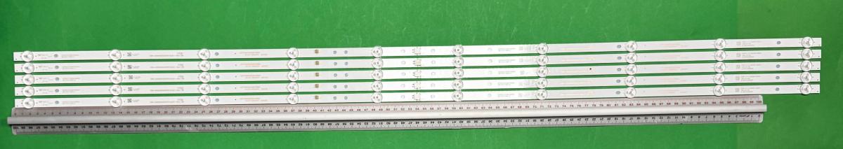 Zestaw listew LED do naprawy podświetlenia telewizora  HISENSE 55" zestaw 5szt X CX55D10-ZC52AG-02  ZX55ZC332M10A0V2-K600 CRH-K55K6003030T0510778-REV1.7 I  ZX55ZC332M10A0A4 JL.D550A1330-114ES-M , 10LED , 1082MM , 3V ,