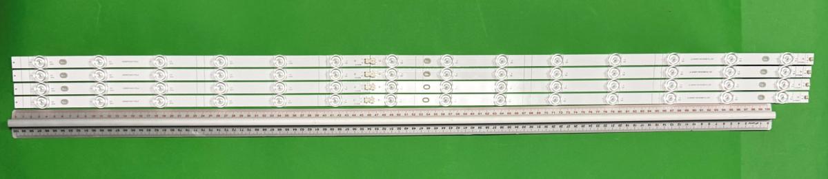 Zestaw listew LED do naprawy podświetlenia telewizora  HISENSE 55" zestaw 4szt x JL.D550E1330-003BS-M_V02 HD550Y3U51-TOL4 , 14LED , 1055MM , 6V ,
