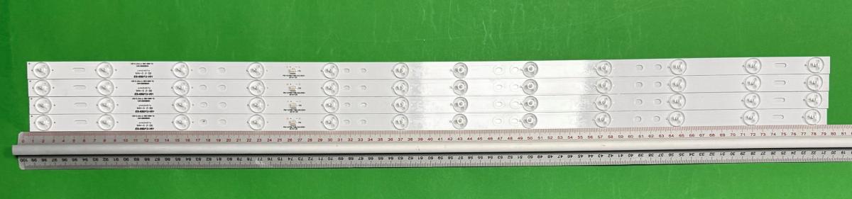 Zestaw listew LED do naprawy podświetlenia telewizora VIVAX 40" zestaw 4szt X PB11D788173BL042-002H 400B00501401 / DL M05 C55 17 PAT D001 , 12LED , 789MM , 3V ,