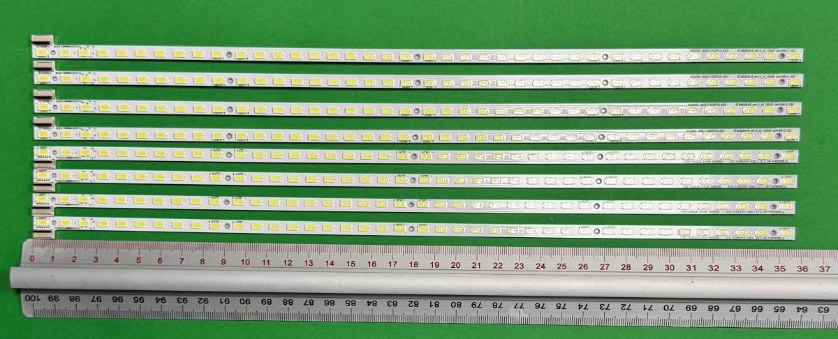 Zestaw listew LED do naprawy podświetlenia telewizora  LG 65" zestaw 8szt , 4szt X LG Innotek 65INCH 6030PKG 40EA 12PIN B Type Rev0.0 110621 & 4szt X LG Innotek 65INCH 6030PKG 40EA 12PIN C Type Rev0.0 110621 , 40LED , 358MM , 6V ,