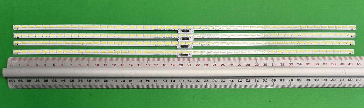 Zestaw listew LED do naprawy podświetlenia telewizora  HISENSE 65 " zestaw 4szt X RSAG7.820.6700 R0H GT- 1155359 -A SSY- 1155359 -A HE650IU-B32 HE650IU-B52 , 48LED , 405MM , 6V ,