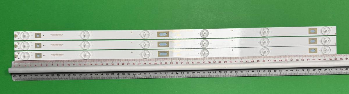 Zestaw listew LED do naprawy podświetlenia telewizora  SKYWORTH 32" zestaw 3szt x MX32D06-ZC21FG-05 2020-10-10 6S1P , 6LED , 595MM , 3V ,
