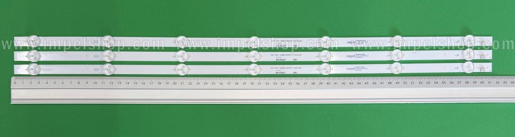 Zestaw listew LED do naprawy podświetlenia telewizora SONY 32" zestaw 3szt X 2K21 32SBE0-0D35 3*7 20201222 , 7LED , 617MM , 3V ,