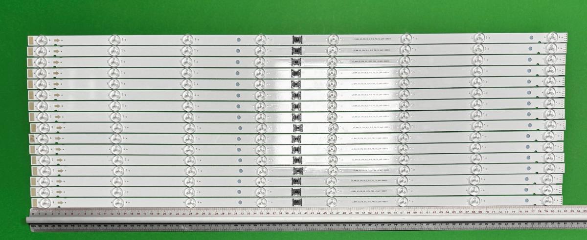 Zestaw listew LED do naprawy podświetlenia telewizora  SONY 75" zestaw 16szt x  L3_BNN_G5_CFM_S8_2_R1.0 LM41-00831A , 8LED , 818MM , 3V ,