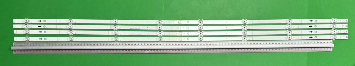 Zestaw listew LED do naprawy podświetlenia telewizora  HISENSE 55" zestaw 4szt x JL.D55081330-003FS-M_V03 JL.D55081330-003NS , 8LED , 1056MM , 3V ,