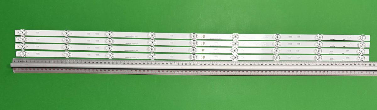 Zestaw listew LED do naprawy podświetlenia telewizora  SKYTECH 50" zestaw 4szt x JL.D50091330-315CS-M_V03 19AF430 D210421 T411 1.17.01000014S-000 000175 MS-L4703 AMG50F1MSF220712 , 9LED ,  913MM , 3V , niebieskie światło ,