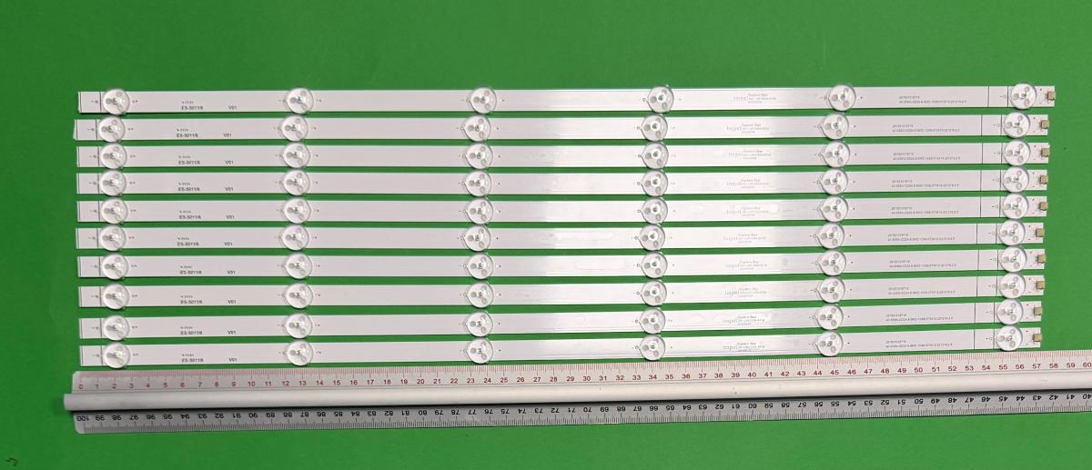 Zestaw listew LED do naprawy podświetlenia telewizora  SONY 55" zestaw 10szt x 40-55SN-OD24.8-SMC-10X6-573X12-221216-2.5 SVB550FH2 , 6LED , 573MM , 3V ,