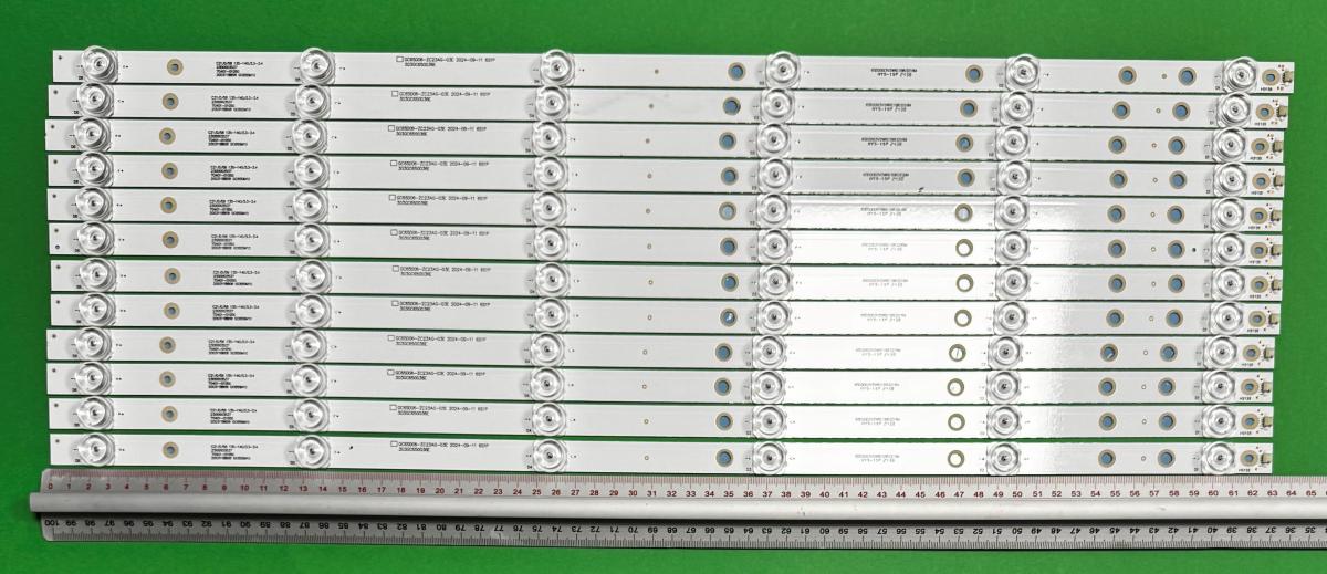 Zestaw listew LED do naprawy podświetlenia telewizora  VIZIO / HISENSE 65" zestaw 12szt x JL.D65061330-324AS-M_V02  GC65D06-ZC23AG-03E 303GC650036E CRH-F65JL6GV , 6LED , 632MM , 6V ,