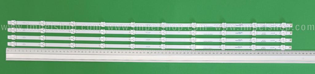 Zestaw listew LED do naprawy podświetlenia telewizora  MANTA / RCA 40" zestaw 4 szt X JL.D395A1235-031CS-M AE0110344 SQY39.5LB_10X4_MCPCB_V1 , 10LED , 771MM , 3V ,