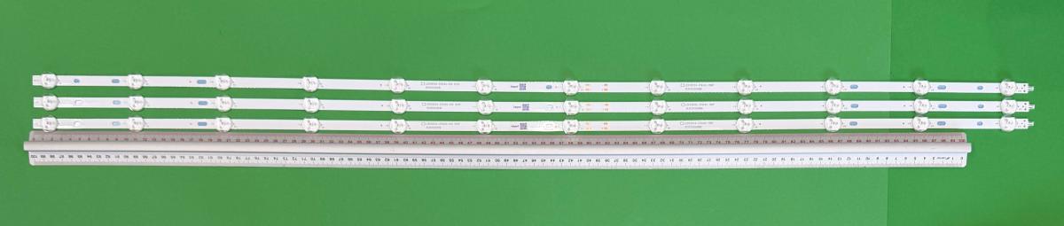 Zestaw listew LED do naprawy podświetlenia telewizora SHARP / ONE PLUS 55" zestaw 3szt X LED55D12A-ZC62AG-03D 12S1P 30355012001D  LED55D12A-ZC62AG-11D 12S1P , 12LED , 1080MM , 3V ,
