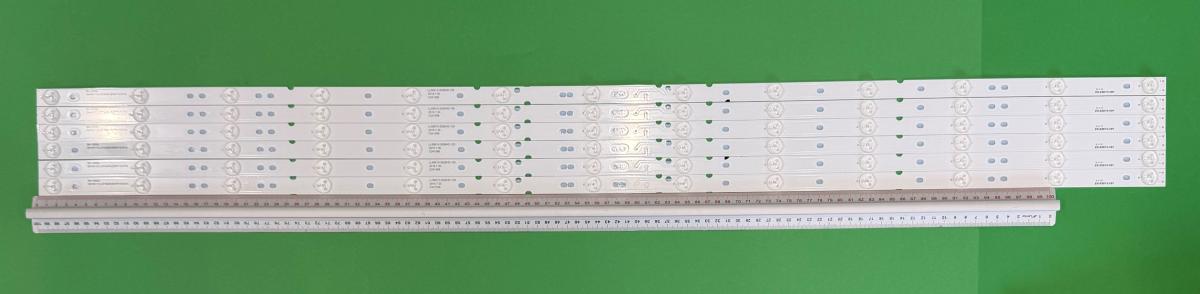 Zestaw listew LED do naprawy podświetlenia telewizora  SCEPTRE 55" zestaw 6szt x LGL55613-3528HD-100 , 13LED , 1111MM , 3V ,