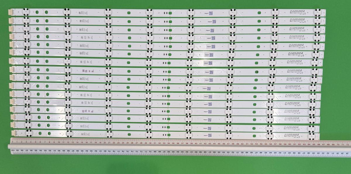 Zestaw listew LED do naprawy podświetlenia telewizora LG 65" zestaw 16szt x SSC_Y20_SlimDRT_65NANO85_REV00_190912 , 8LED ,  665MM , 20.2V ,