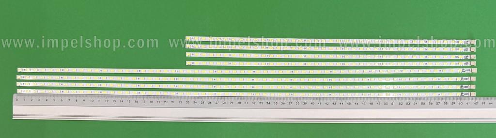 Zestaw listew LED do naprawy podświetlenia telewizora  SONY 60" zestaw 8szt , 4szt X RUNTK4341TP & 4szt X RUNTK4342TP , SLED 090907 Rev.1 AE6060A , 58LED & 37LED , 620MM & 391MM , 3V ,