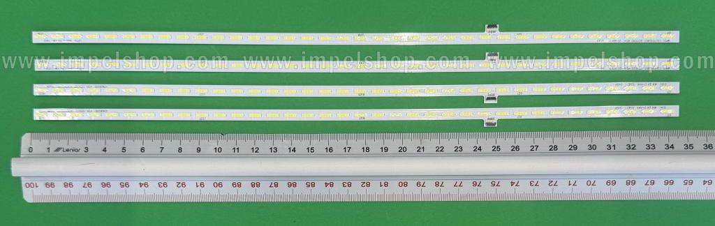 Zestaw listew LED do naprawy podświetlenia telewizora PHILIPS / HISENSE / TCL  55" zestaw 4szt , 2szt X CS0T55LB03_LED7020_V0.4_20130925 / LBM550M0904-AE-1 & 2szt X  CS0T55LB04_LED7020_V0.4_20130925 / LBM550M0904-AF-1 , 36LED , 342MM , 6V ,
