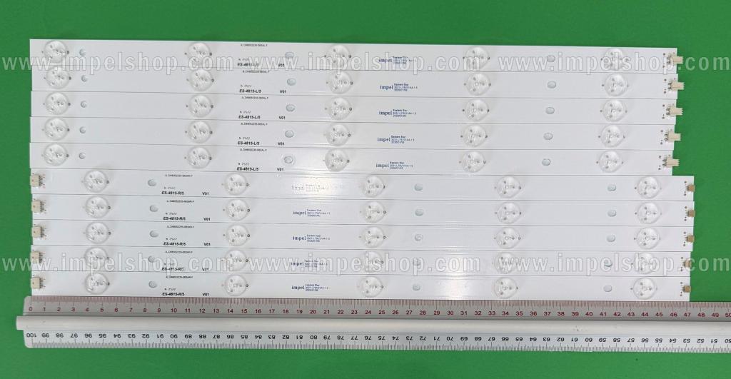 Zestaw listew LED do naprawy podświetlenia telewizora  DEXP / KOGAN 48" zestaw 10szt , 5szt X JL.D48052235 -083AR-F & 5szt X  JL.D48052235 -083AL-F F48D7000K F48D8000K , 5LED , 3V ,