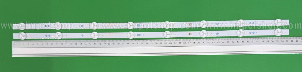 Zestaw listew LED do naprawy podświetlenia telewizora  UNITED 32" zestaw 2szt X MSG-T320-A06X-3030-02A-08 575.7mm*12mm*1.0T 1.3.10703200273 2021-9-08 , 8LED , 576mm , 3V ,