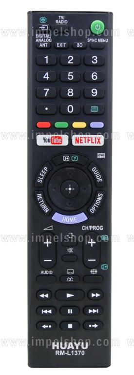 Pilot do SONY SMART TV RM-L1370 - zamiennik HUAYU , Youtube Netflix ,