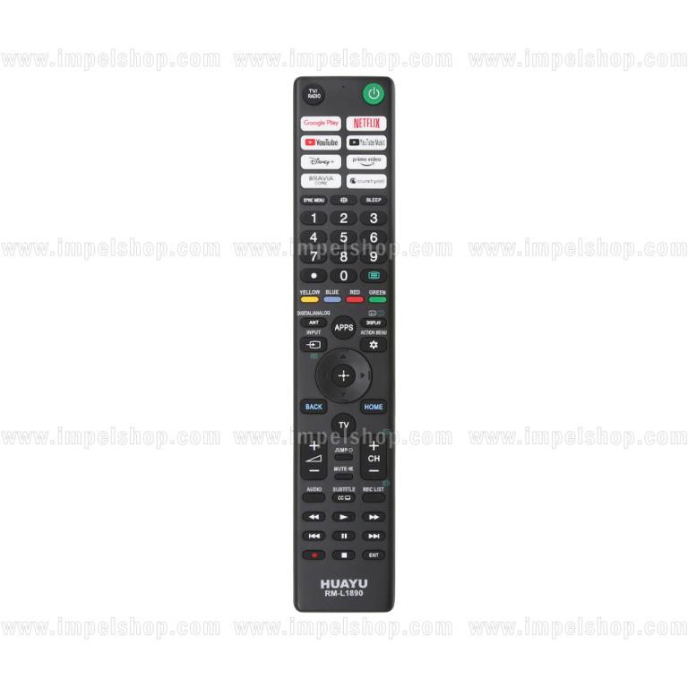 Pilot do SONY SMART TV RM-L1890 - zamiennik HUAYU , Youtube Netflix Prime Video Disney+ Google Play ,