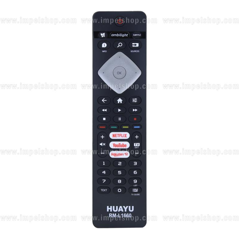 Pilot do PHILIPS SMART TV RM-L1660 - zamiennik HUAYU , Netflix Youtube Rakuten TV ambilight ,