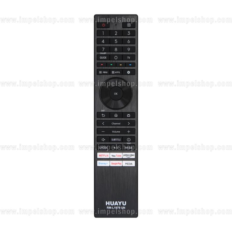 Pilot do TOSHIBA SMART TV RM-L1979 UN - zamiennik HUAYU , Netflix Youtube Prime Video Google Play Disney+ ,