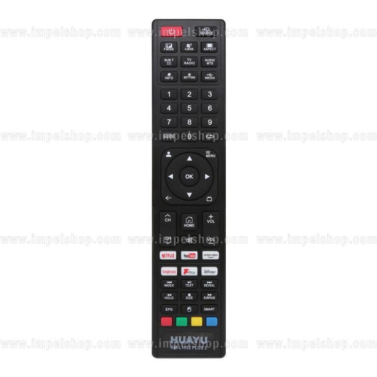Pilot do JVC SMART TV RM-L1552 PLUS 2 - zamiennik HUAYU , Netflix Youtube Prime Video Disney+ Google Pay,