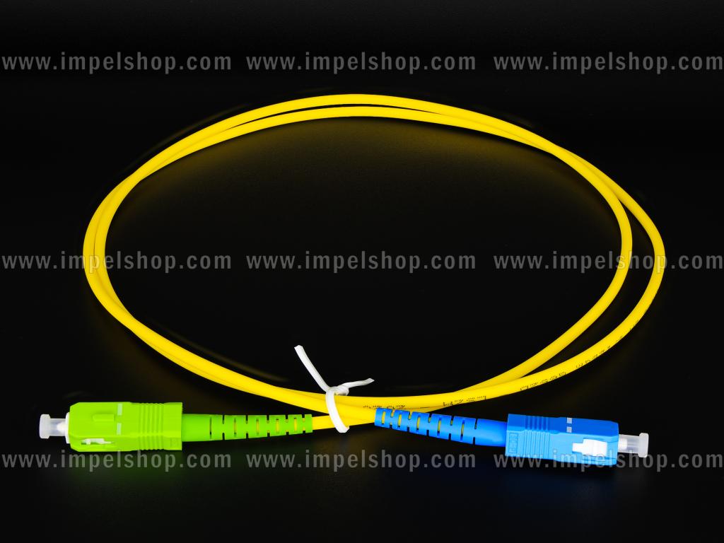 Patchcord SM G652D, Simplex, 3.0mm, SC/APC - SC/UPC, 1m