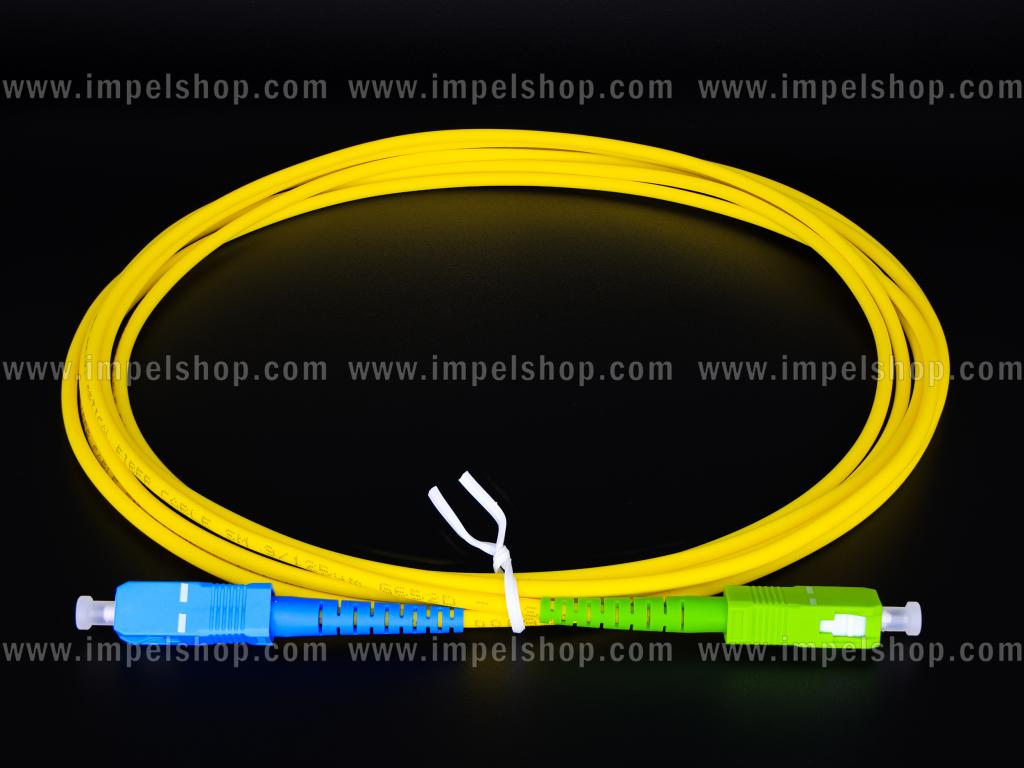 Patchcord SM G652D, Simplex, 3.0mm, SC/APC - SC/UPC, 3m