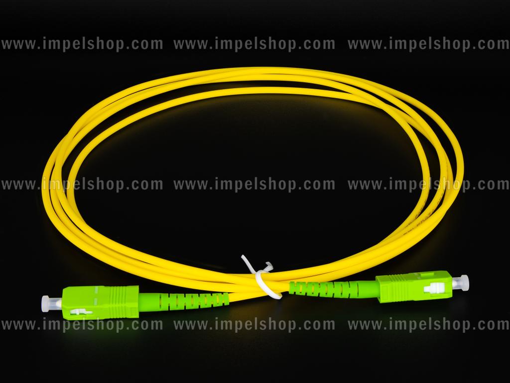 Patchcord SM G652D, Simplex, 3.0mm, SC/APC - SC/APC, 2m