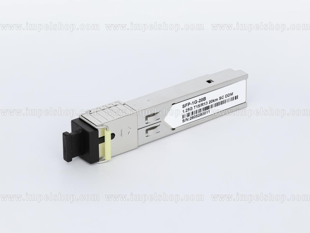 Wkładka / moduł 1.25G, SFP, BIDI, WDM, SMF 1xSC, 20km (16dB), Tx1550nm / Rx1310nm, DDM , kodowanie : CISCO