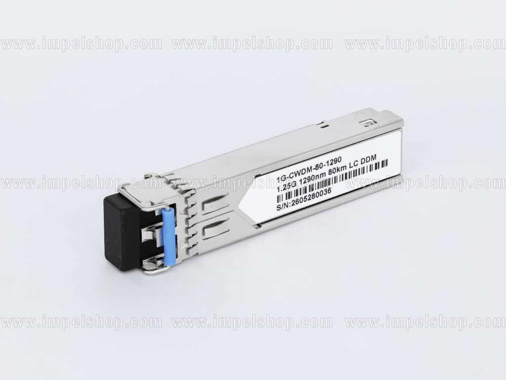 Wkładka / moduł 1.25G, SFP, CWDM, SMF, 2xLC, 80km (23dB), Tx1290nm / Rx1270nm ~1610nm, DDM , kodowanie : CISCO