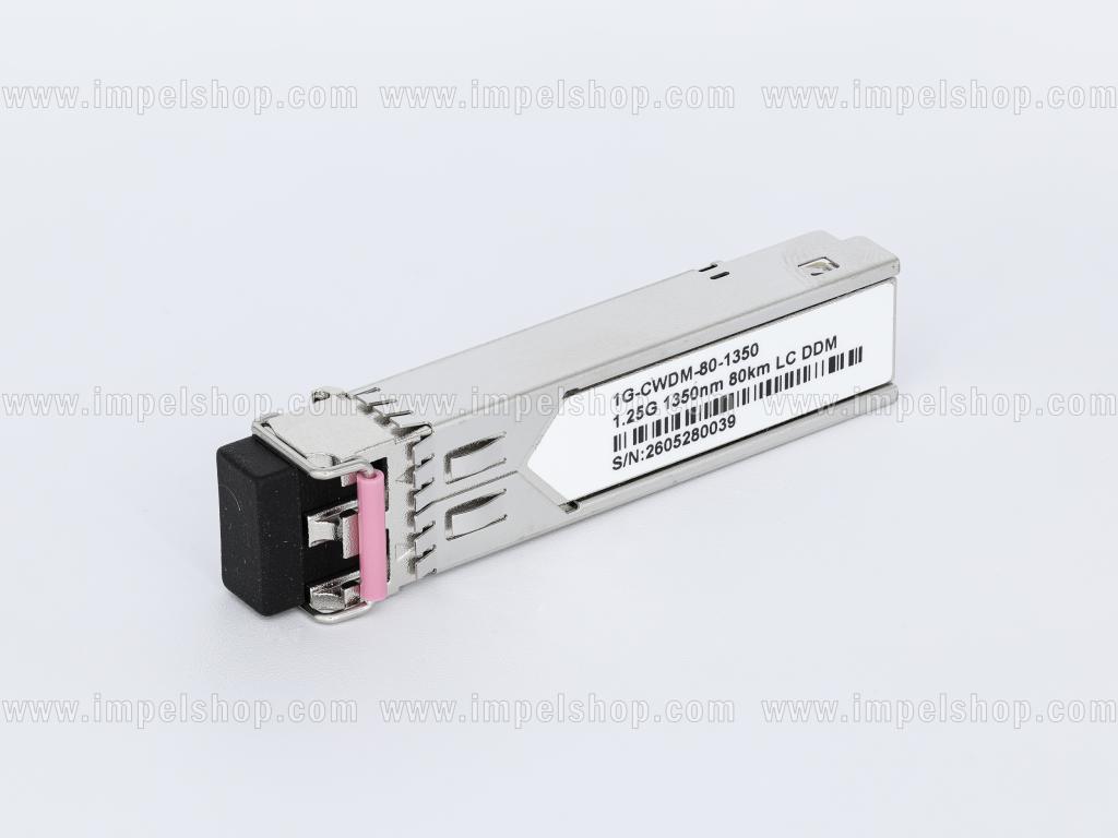 Wkładka / moduł 1.25G, SFP, CWDM, SMF, 2xLC, 80km (23dB), Tx1350nm / Rx1270nm ~1610nm, DDM , kodowanie : CISCO