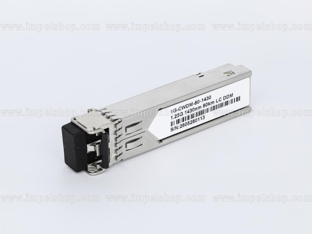 Wkładka / moduł 1.25G, SFP, CWDM, SMF, 2xLC, 80km (23dB), Tx1430nm / Rx1270nm ~1610nm, DDM , kodowanie : CISCO