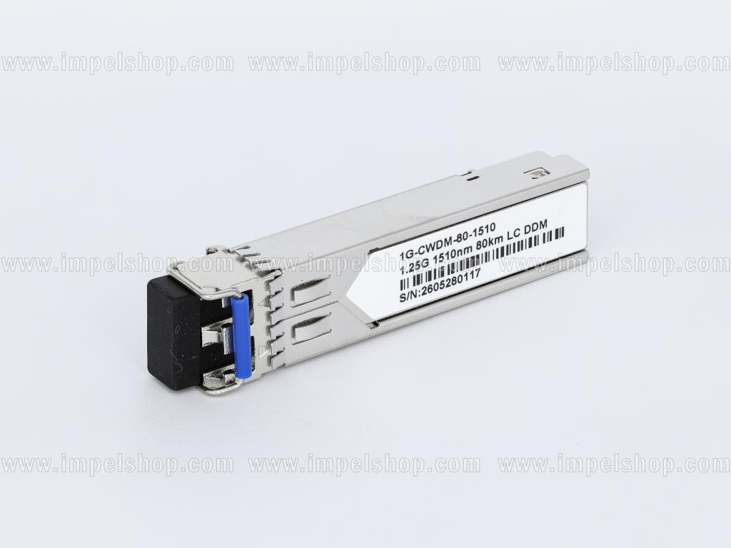 Wkładka / moduł 1.25G, SFP, CWDM, SMF, 2xLC, 80km (23dB), Tx1510nm / Rx1270nm ~1610nm, DDM , kodowanie : CISCO